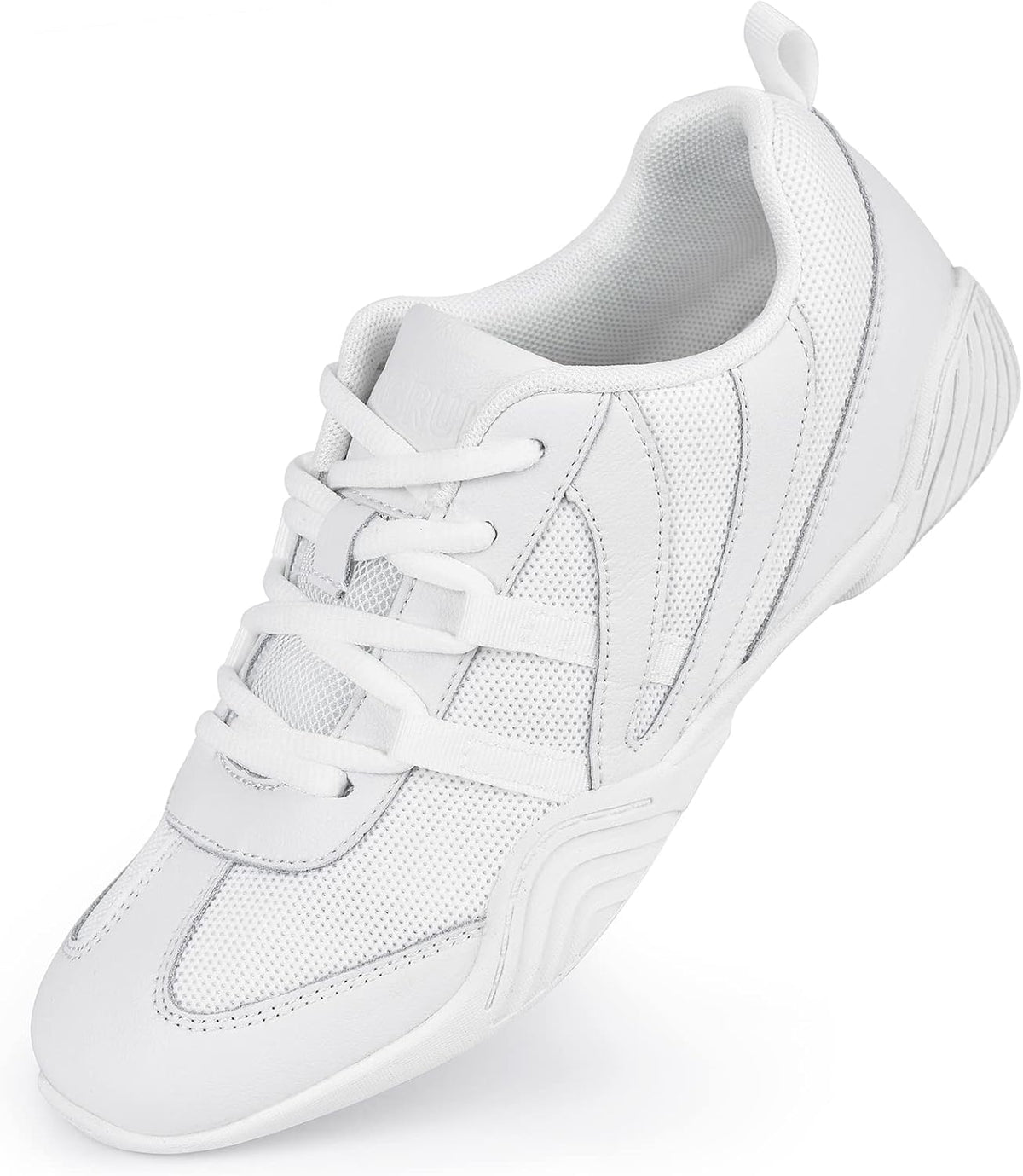 Women's Black Cheerleading Shoes - Flat Flexible Sole and Lightweight Dance Build for Training - 6