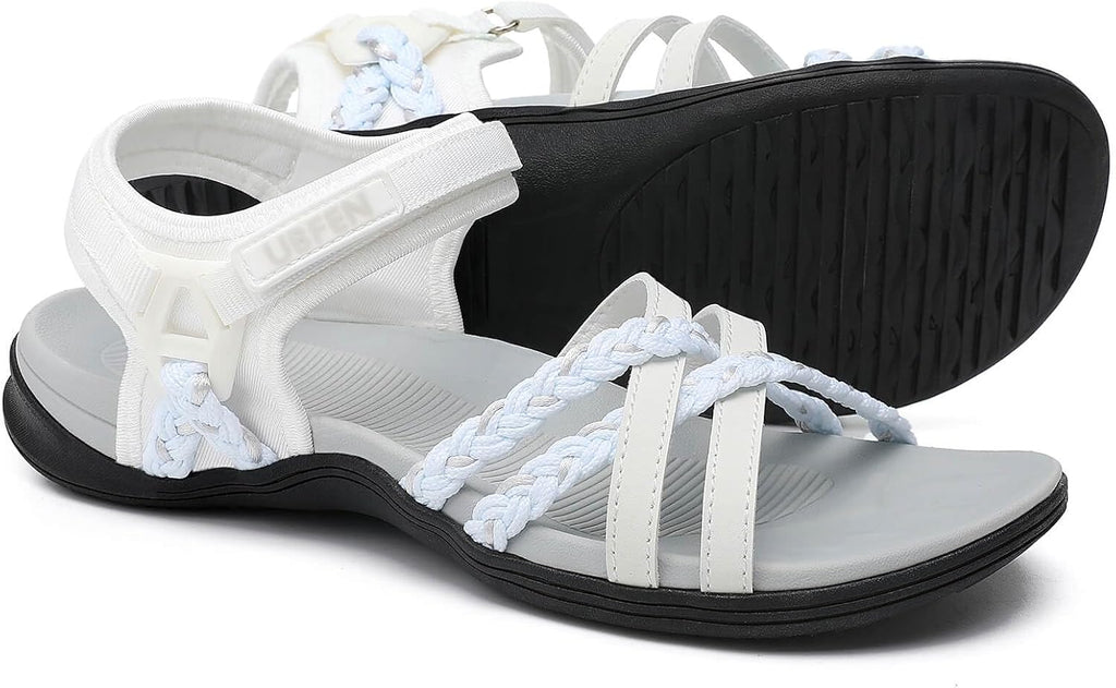 Women's Adjustable Strap Hiking Sandals - Arch Support, Lightweight Build for Beach and Camping - 6