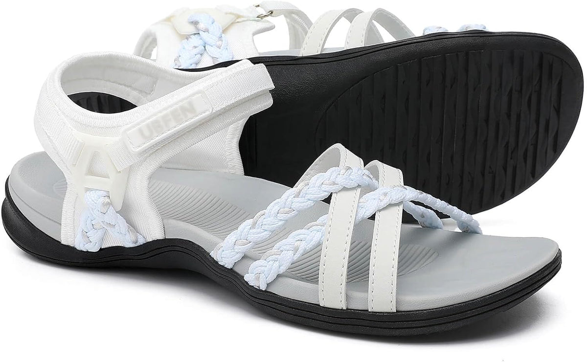 Women's Adjustable Strap Hiking Sandals - Arch Support, Lightweight Build for Beach and Camping - 6