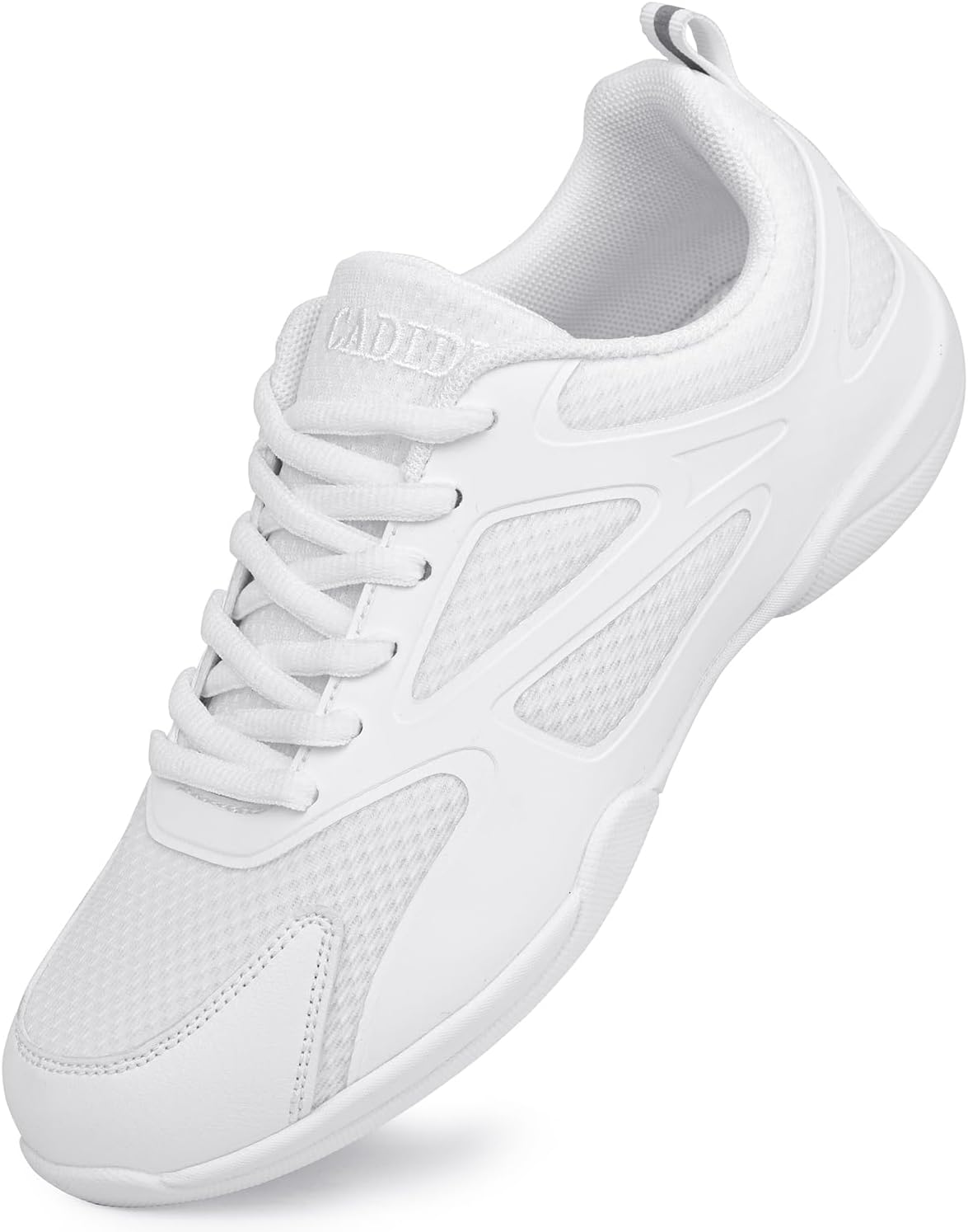 Women's White Cheerleading Shoes - Lightweight Dance Sneakers with Flexible Sole for Practice - 9