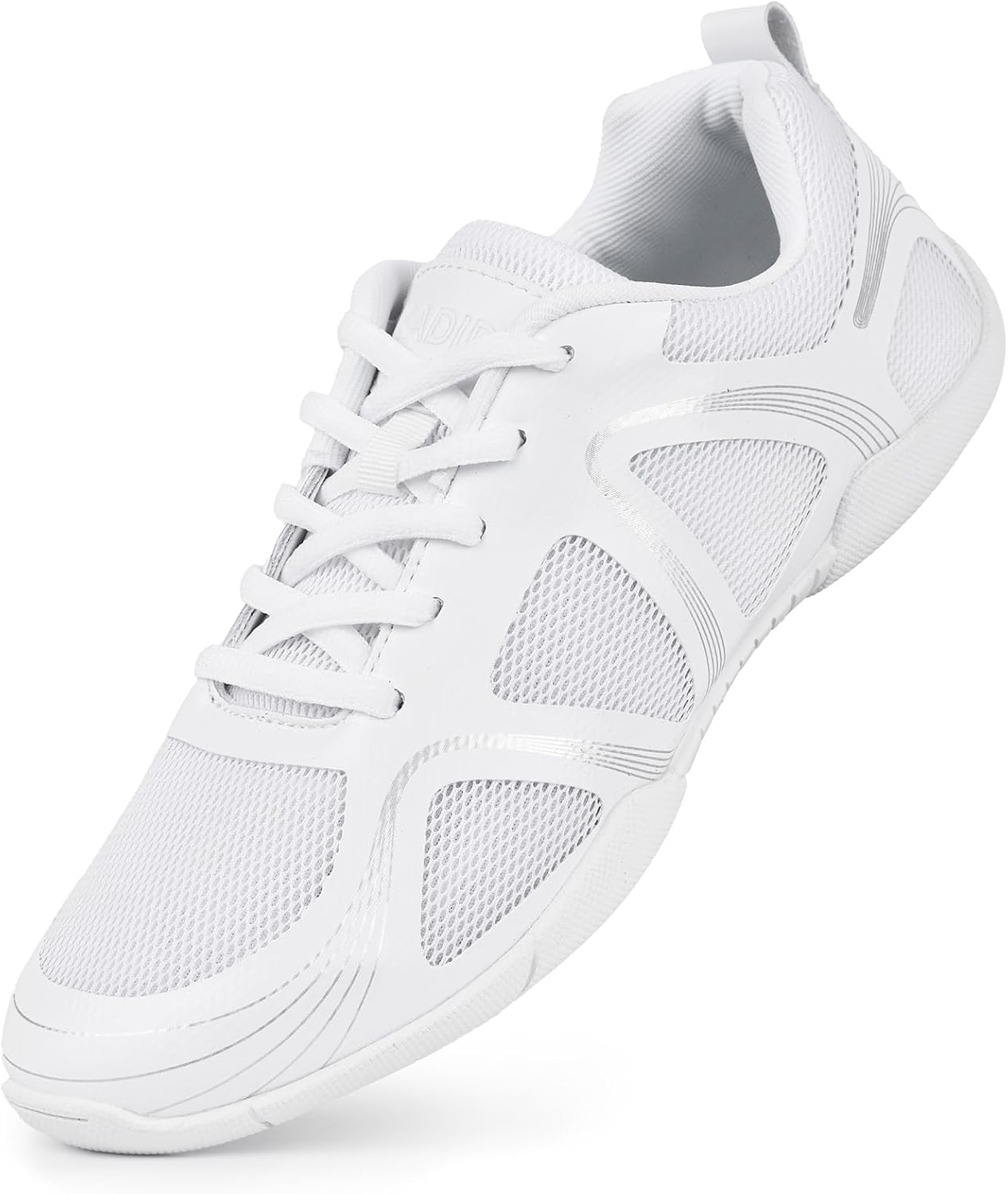 Women's Black Cheerleading Shoes - Flat Flexible Sole and Lightweight Dance Build for Training - 6
