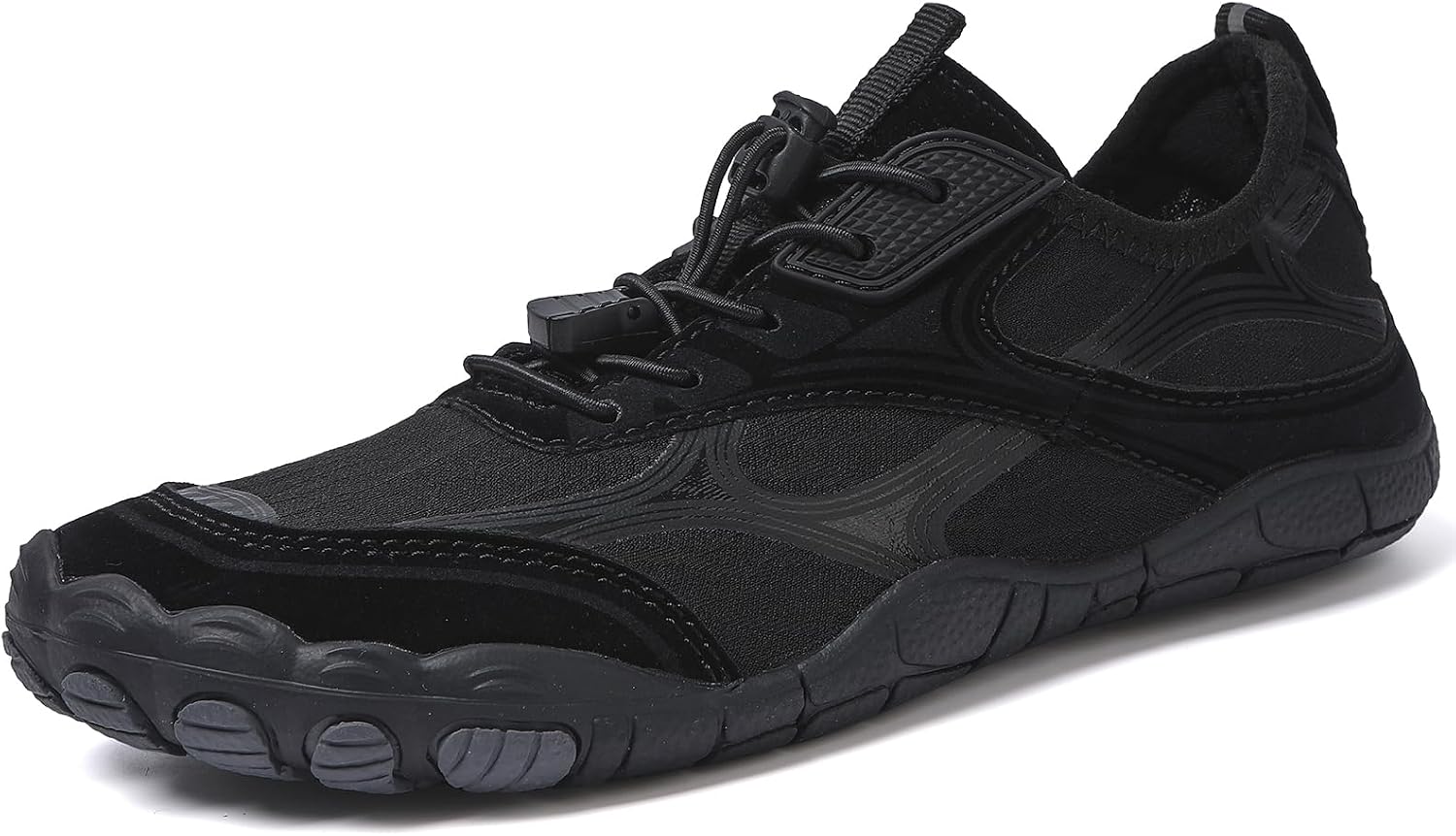 Unisex Quick Dry Water Shoes - Adjustable Bungee Lace and Flexible Rubber Sole for Kayaking - 10 Women/8.5 Men