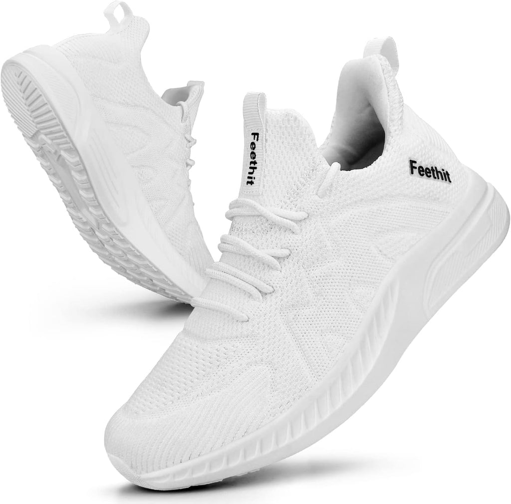 Women's Lightweight Running Sneakers - Lace-Up Fit, Removable Insole and Non-Slip Sole for Gym - 9