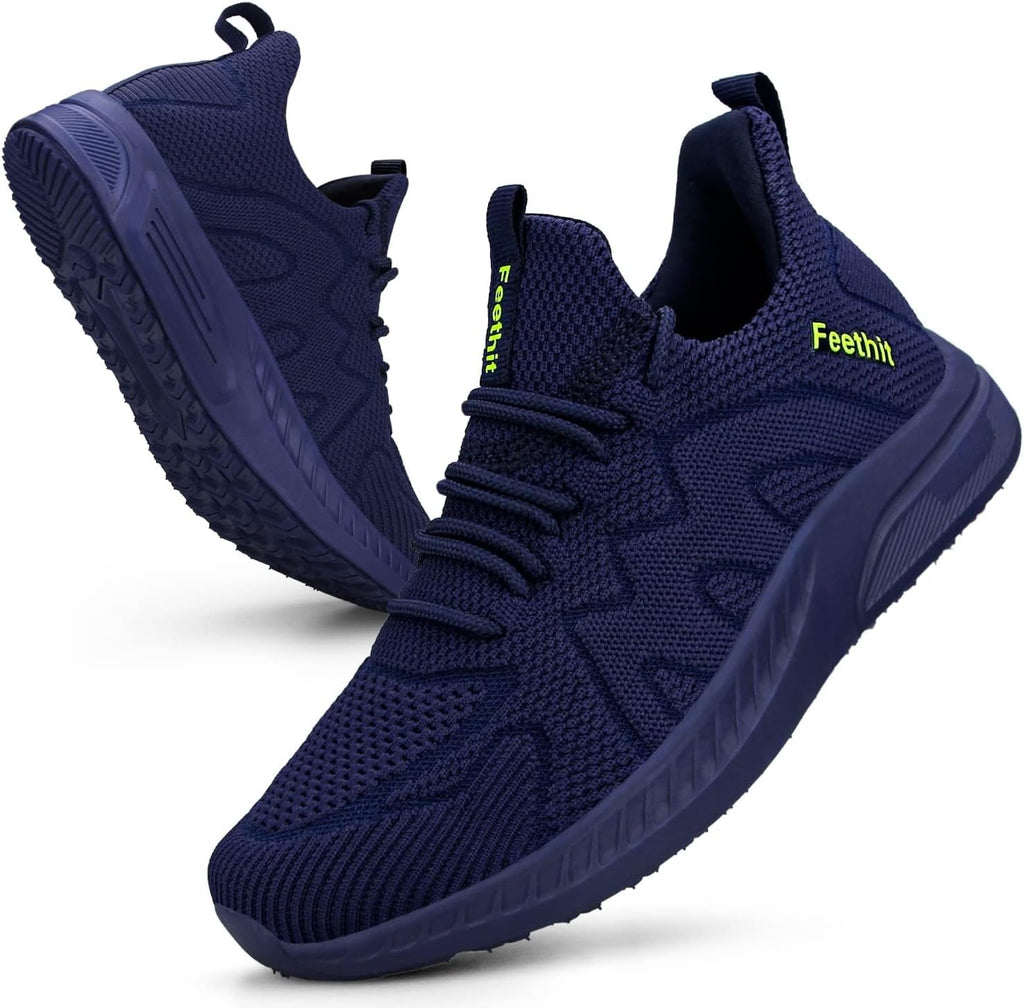 Women's Lightweight Running Sneakers - Lace-Up Fit, Removable Insole and Non-Slip Sole for Gym - 9