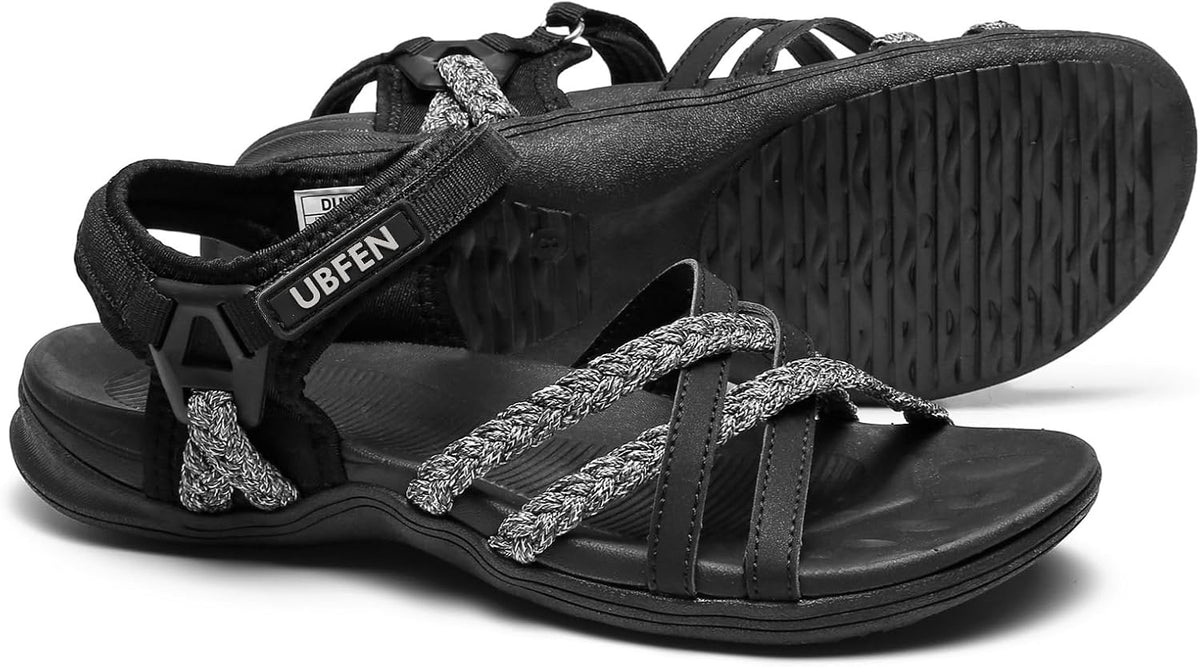 Women's Adjustable Strap Hiking Sandals - Arch Support, Lightweight Build for Beach and Camping - 7