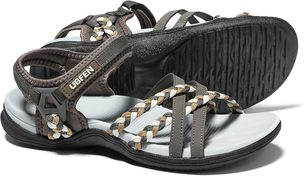 Women's Adjustable Strap Hiking Sandals - Arch Support, Lightweight Build for Beach and Camping - 7