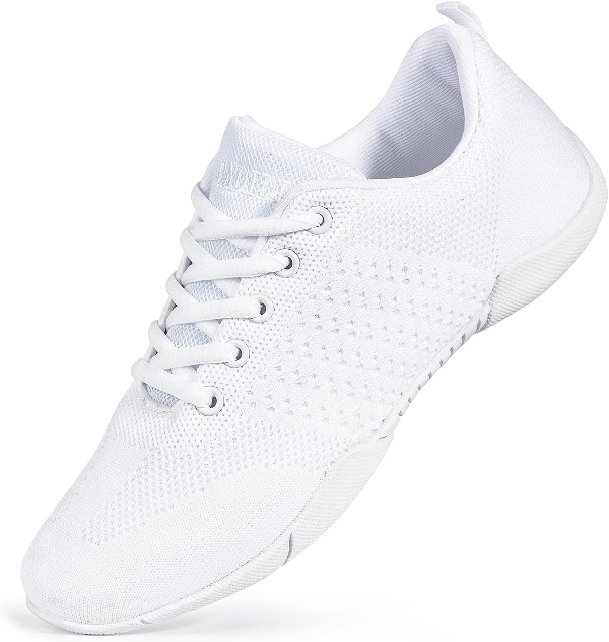 Women's White Cheerleading Shoes - Lightweight Dance Sneakers with Flexible Sole for Practice - 9