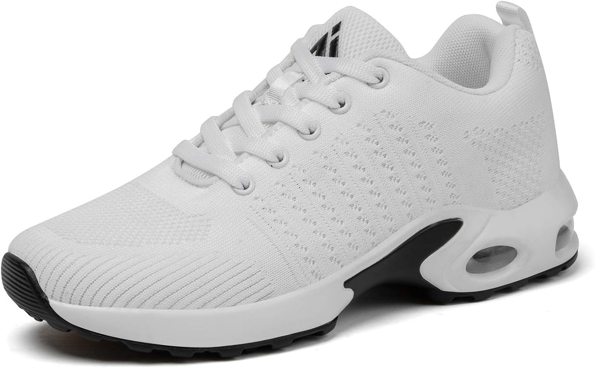 Women's Breathable Mesh Running Sneakers - Air Cushion Sole and Arch Support for Gym and Walking - 6