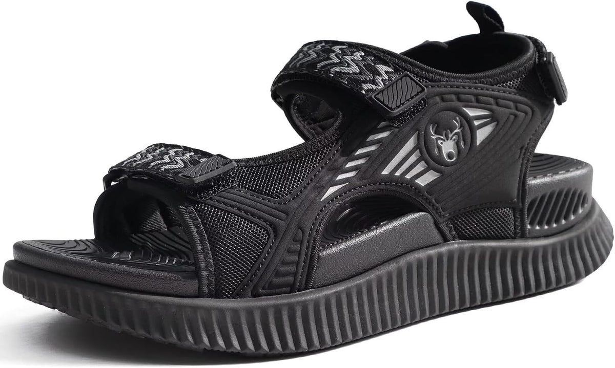 Women's Cushioned Walking Sandals - Arch Support Footbed and Adjustable Straps for Summer Hiking - 7