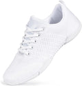 Women's White Cheer Sneakers - Breathable Upper and Flexible Sole for Competition and Dance - 6