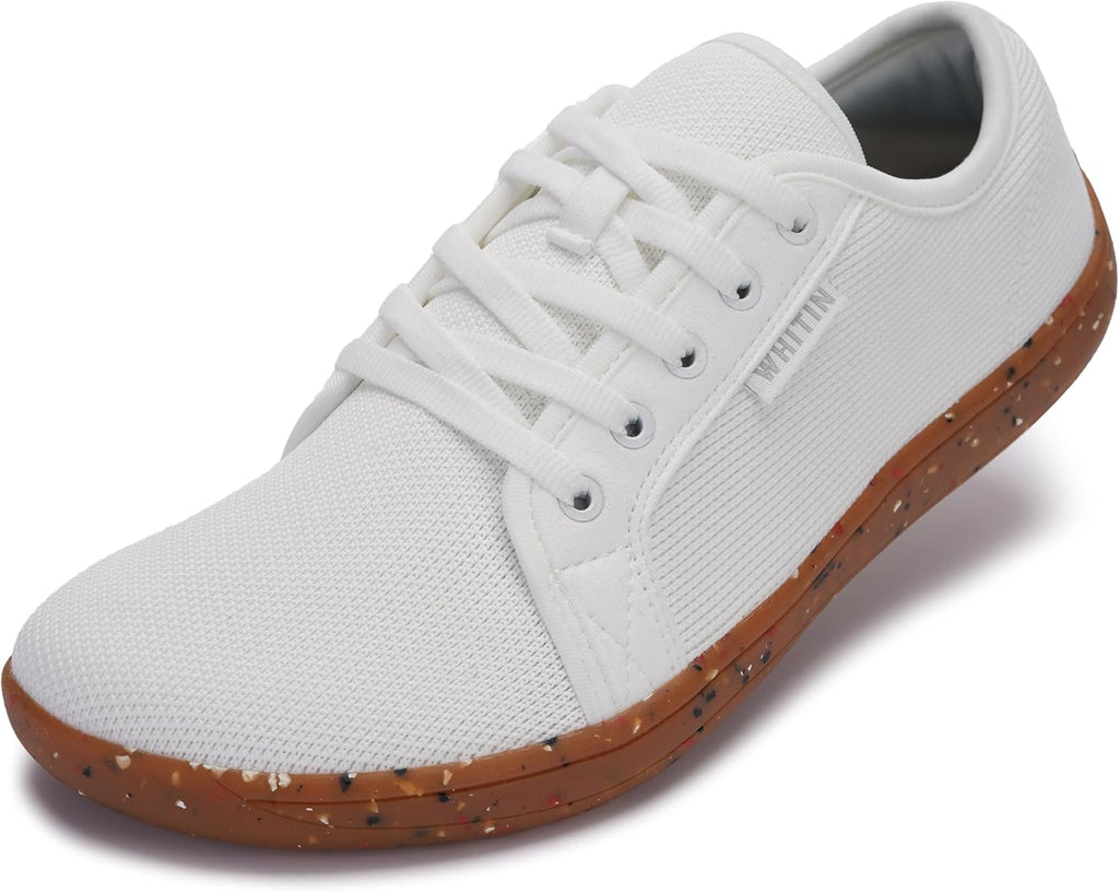 Women's Suede and Knit Barefoot Sneakers - Zero Drop Sole, Wide Fit and Machine Washable Upper - 6 Wide