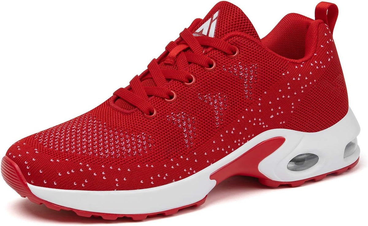 Women's Breathable Mesh Running Sneakers - Air Cushion Sole and Arch Support for Gym and Walking - 6