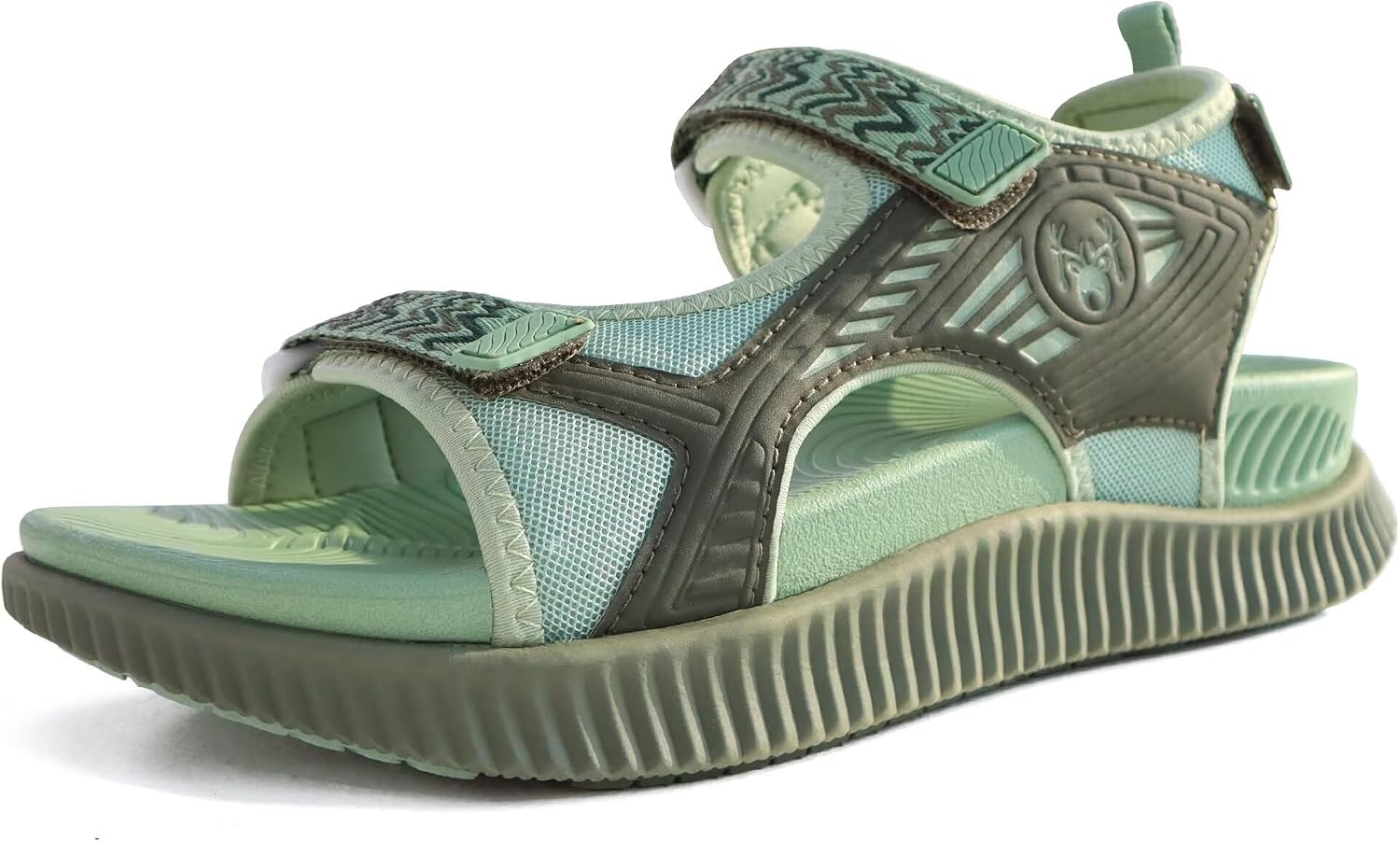 Women's Cushioned Walking Sandals - Arch Support Footbed and Adjustable Straps for Summer Hiking - 6