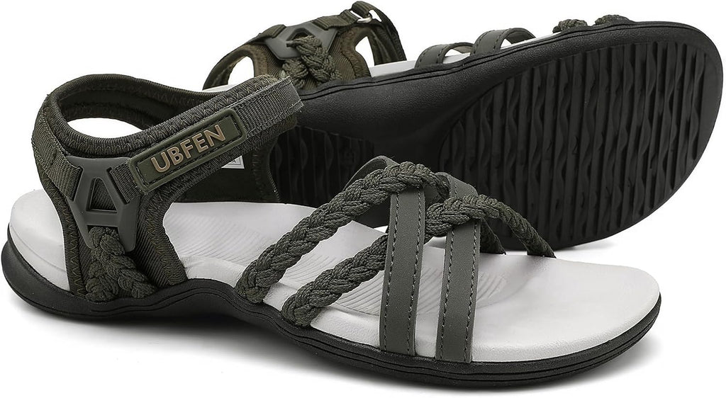 Women's Adjustable Strap Hiking Sandals - Arch Support, Lightweight Build for Beach and Camping - 7