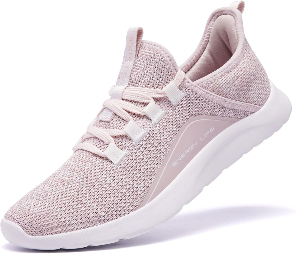 Women's Lightweight Slip-On Running Shoes - Breathable Upper and Non-Slip Sole for Cross Training - 7