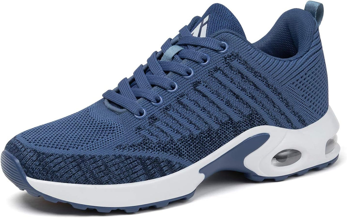Women's Breathable Mesh Running Sneakers - Air Cushion Sole and Arch Support for Gym and Walking - 7