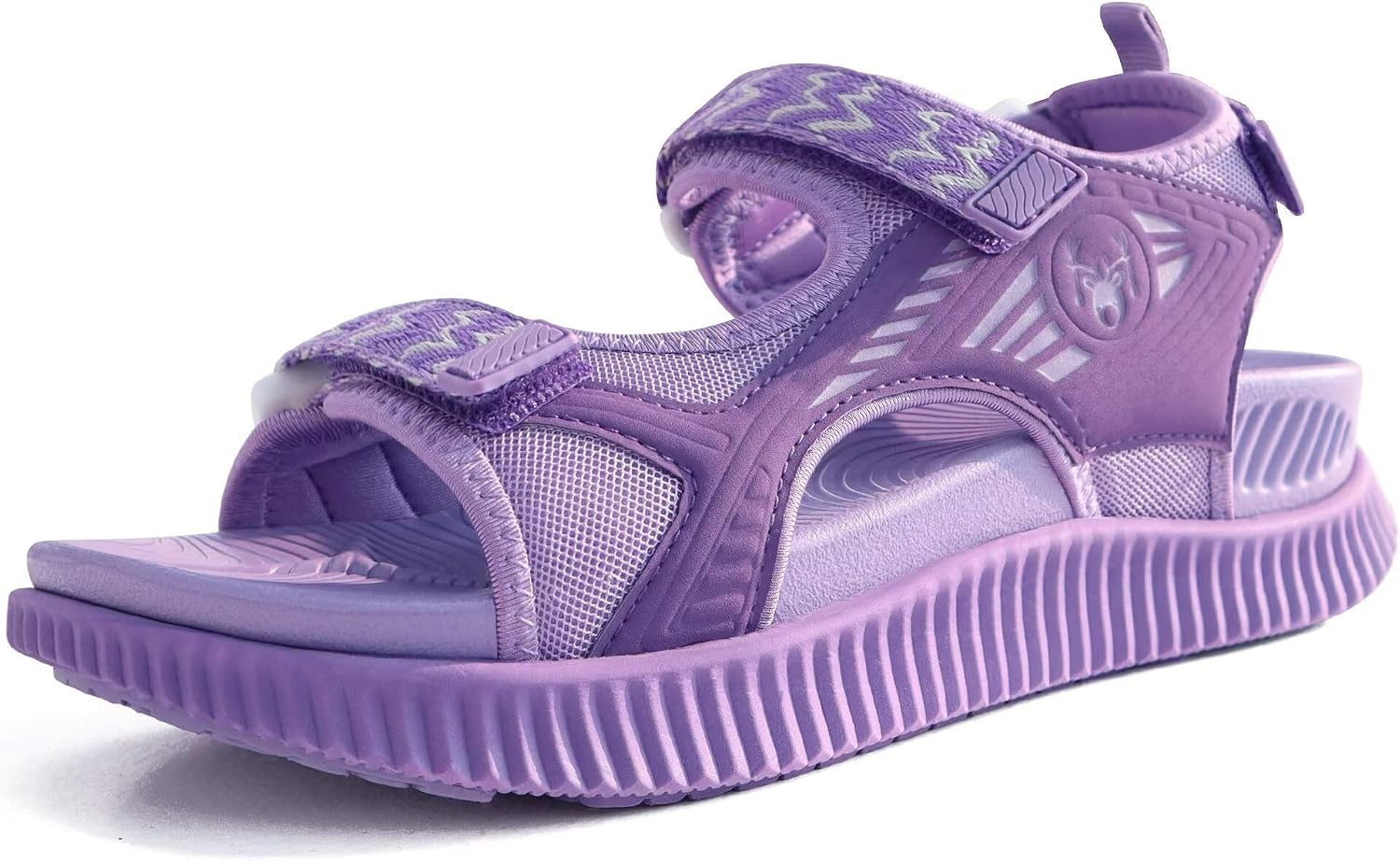 Women's Cushioned Walking Sandals - Arch Support Footbed and Adjustable Straps for Summer Hiking - 7