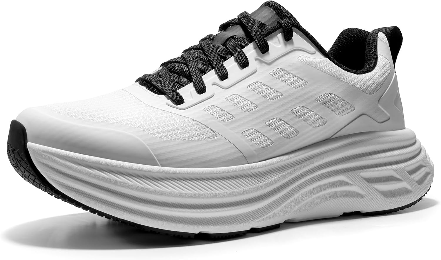Women's Cushioned Walking Sneakers - Breathable Upper, Non-Slip Sole and Wide Sizing for Work - 6