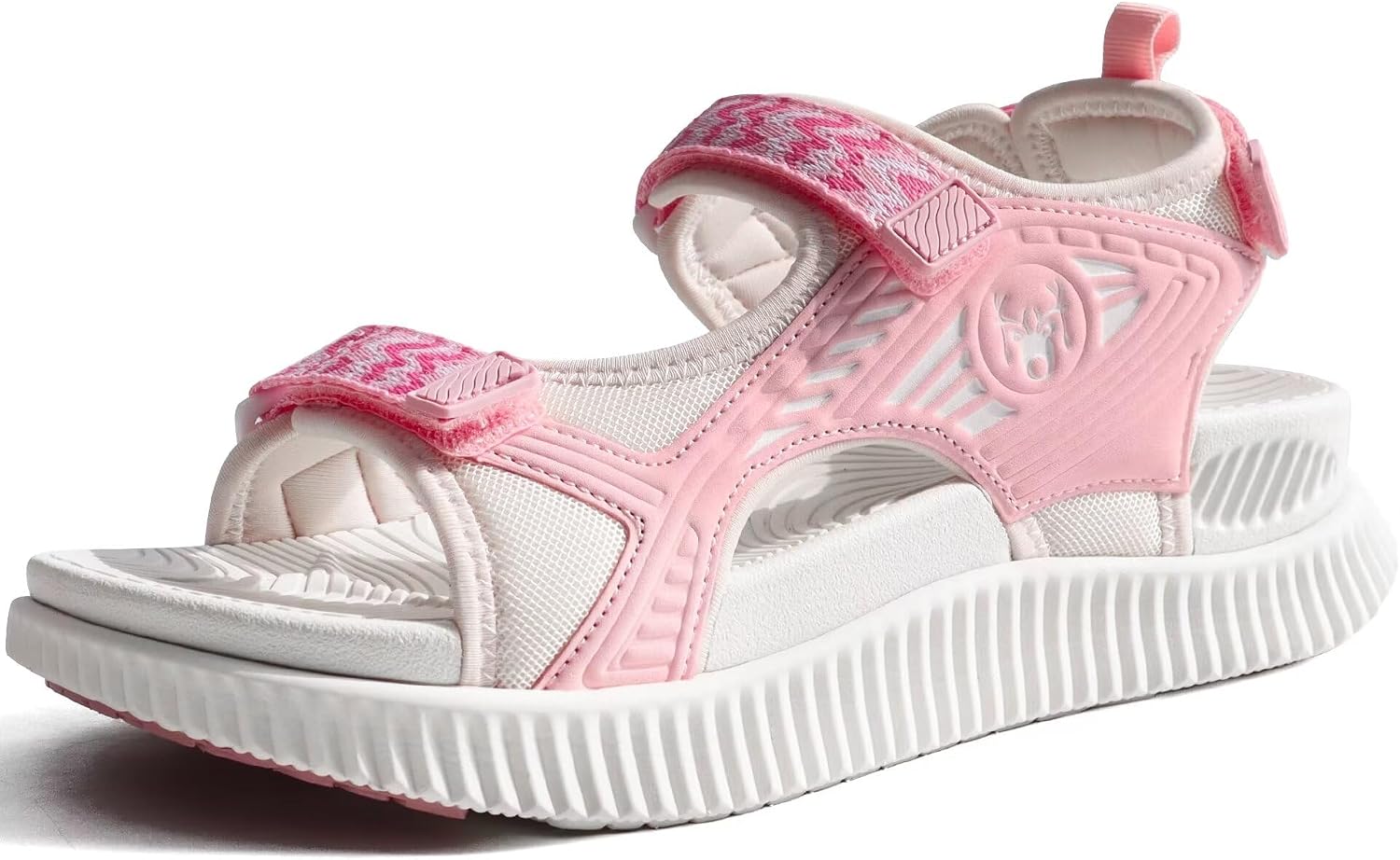 Women's Cushioned Walking Sandals - Arch Support Footbed and Adjustable Straps for Summer Hiking - 6