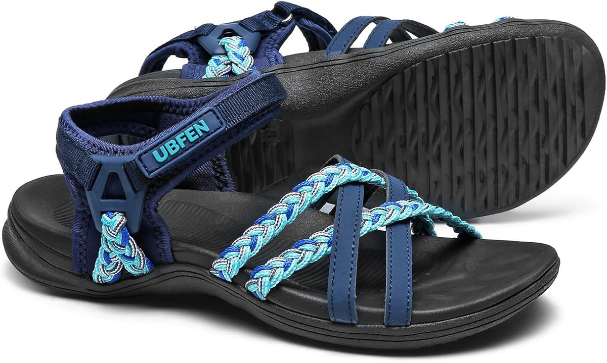 Women's Adjustable Strap Hiking Sandals - Arch Support, Lightweight Build for Beach and Camping - 7