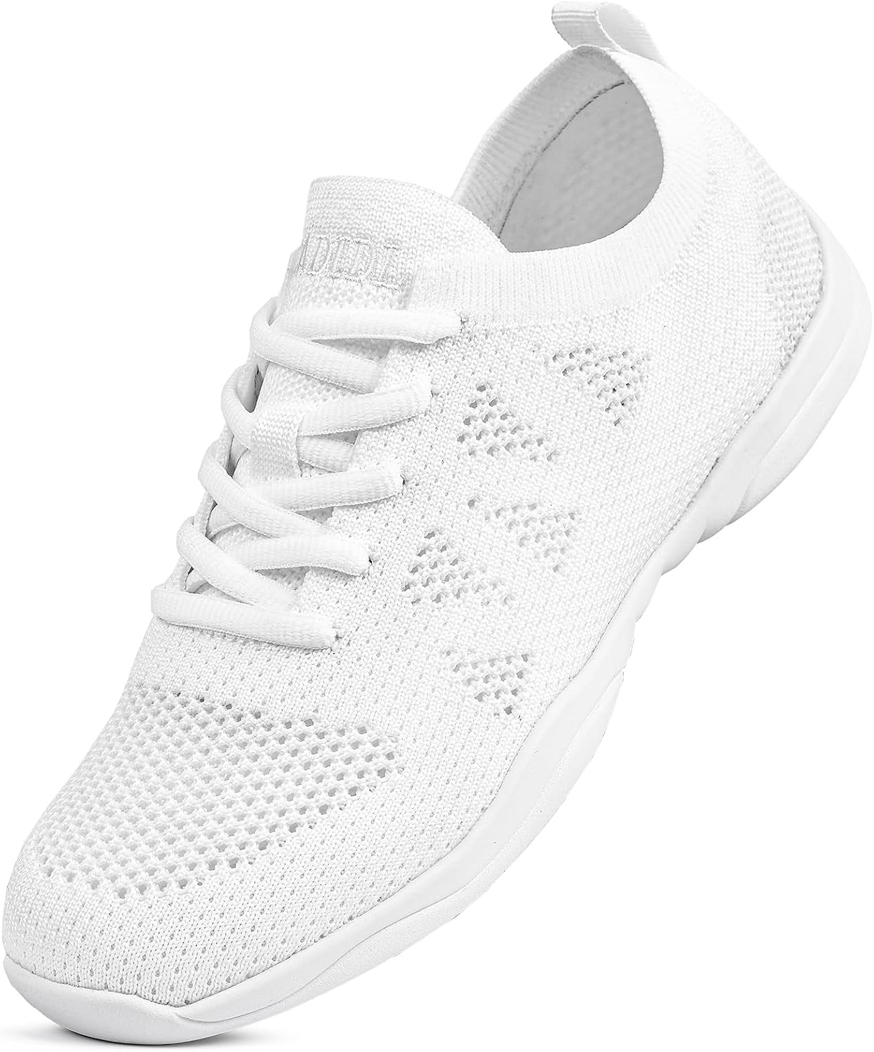 Women's Black Cheerleading Shoes - Flat Flexible Sole and Lightweight Dance Build for Training - 6