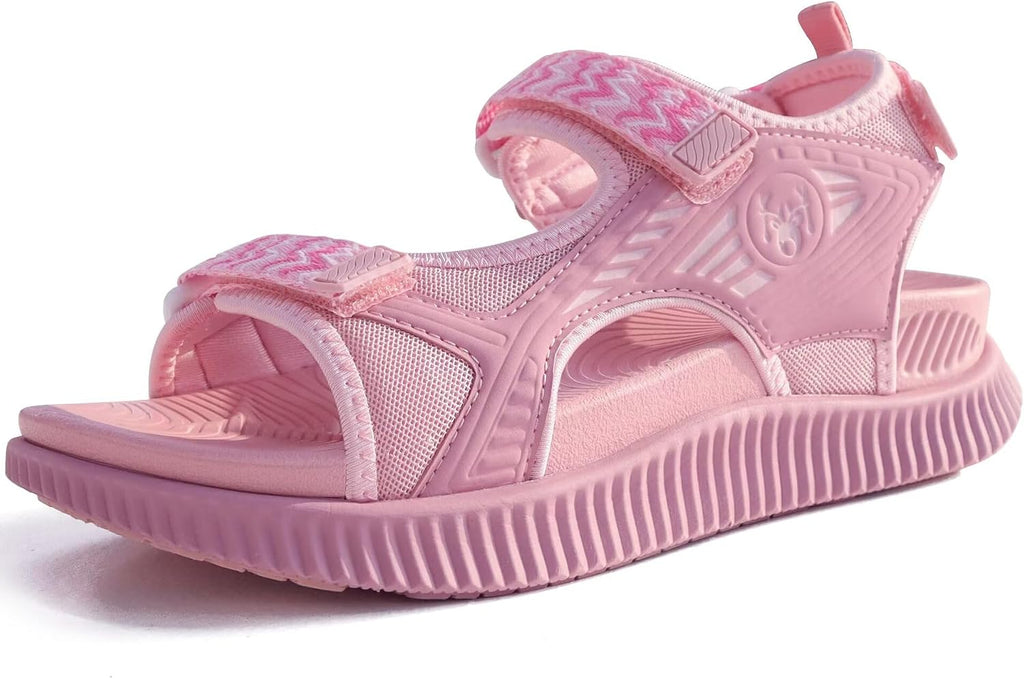 Women's Cushioned Walking Sandals - Arch Support Footbed and Adjustable Straps for Summer Hiking - 7