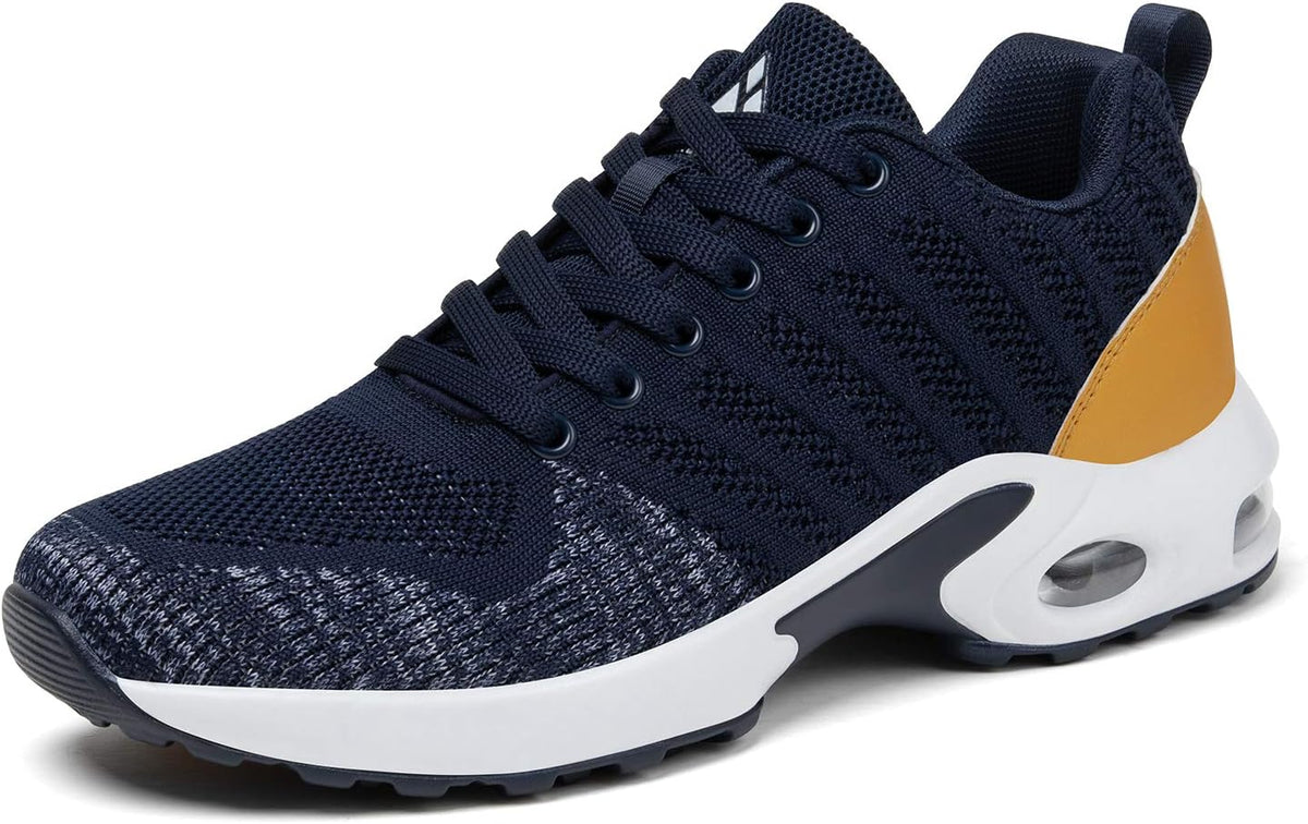 Women's Breathable Mesh Running Sneakers - Air Cushion Sole and Arch Support for Gym and Walking - 8