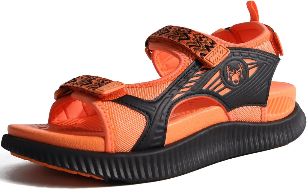 Women's Cushioned Walking Sandals - Arch Support Footbed and Adjustable Straps for Summer Hiking - 6