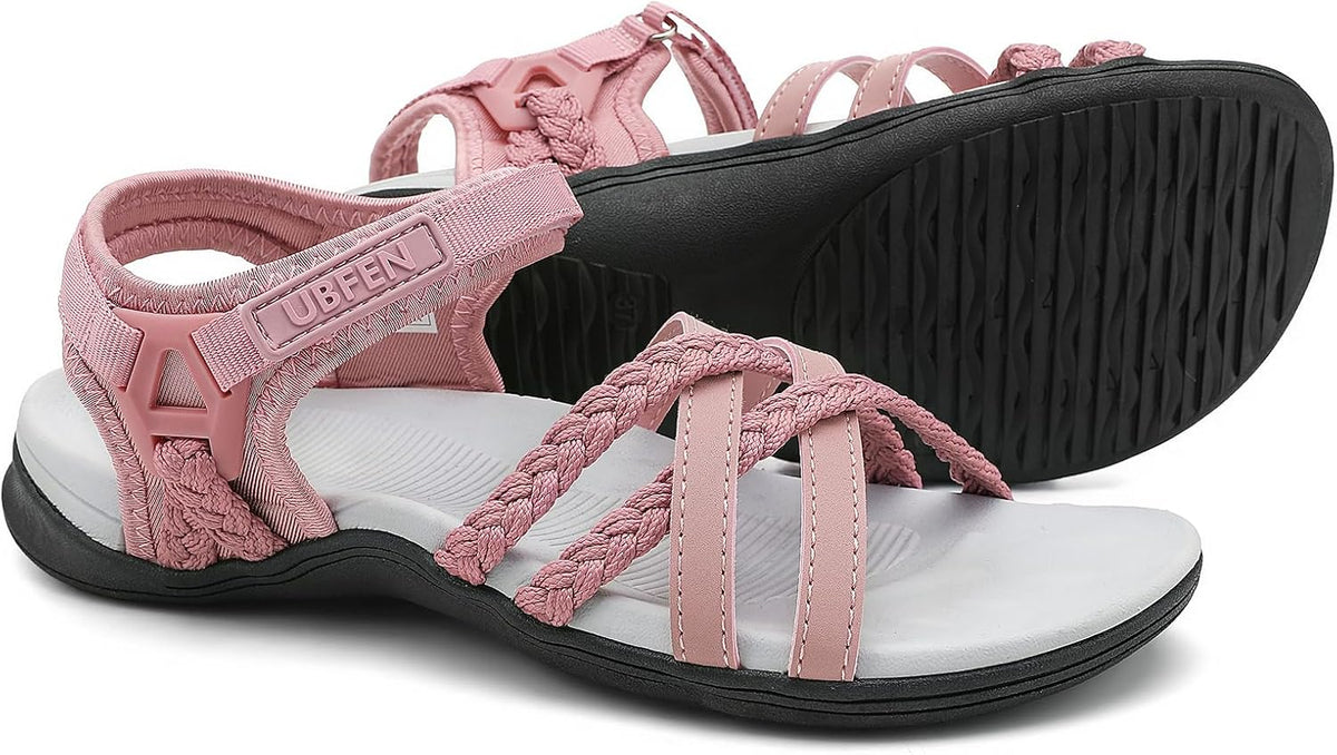 Women's Adjustable Strap Hiking Sandals - Arch Support, Lightweight Build for Beach and Camping - 6