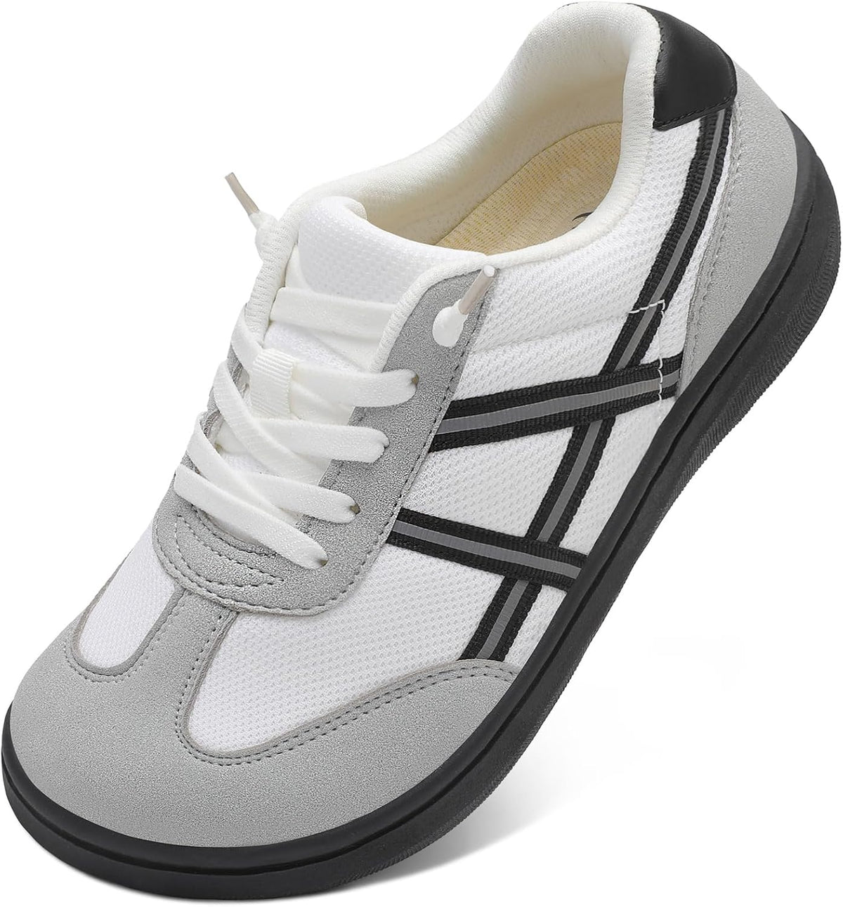 Women's Wide Toe Box Slip-On Sneakers - Zero Drop Sole, Cushioned Insole and Breathable Mesh - 6 Wide