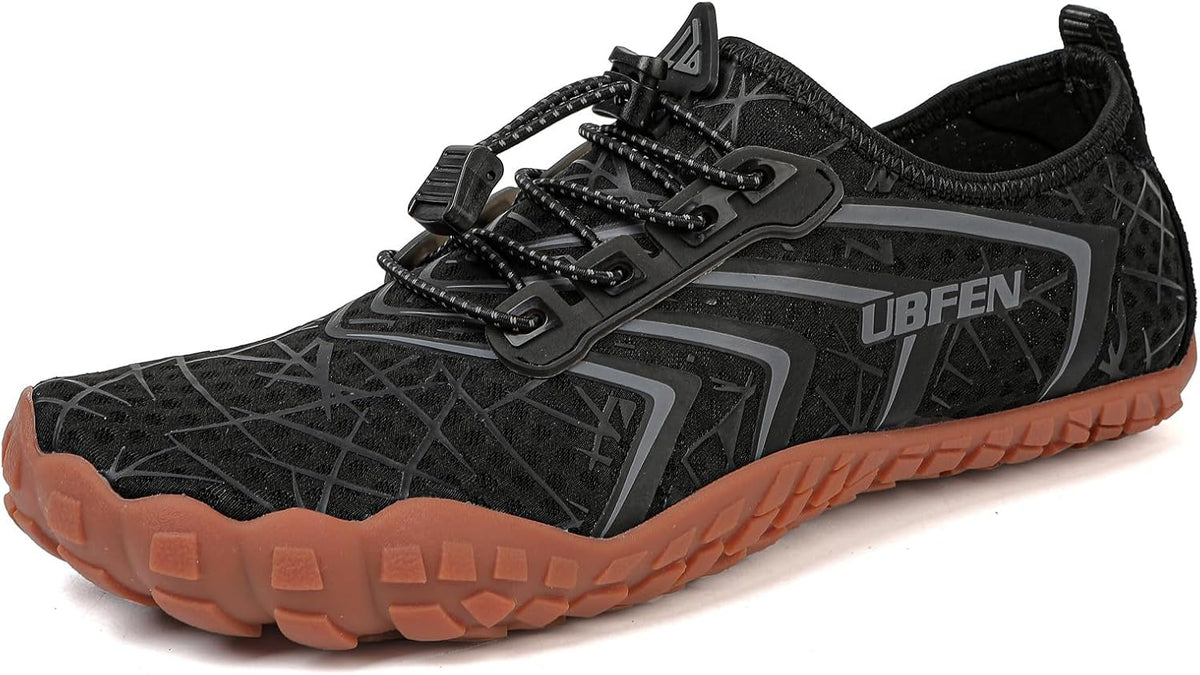 Unisex Quick Dry Water Shoes - Adjustable Bungee Lace and Flexible Rubber Sole for Kayaking - 6 Women/5 Men