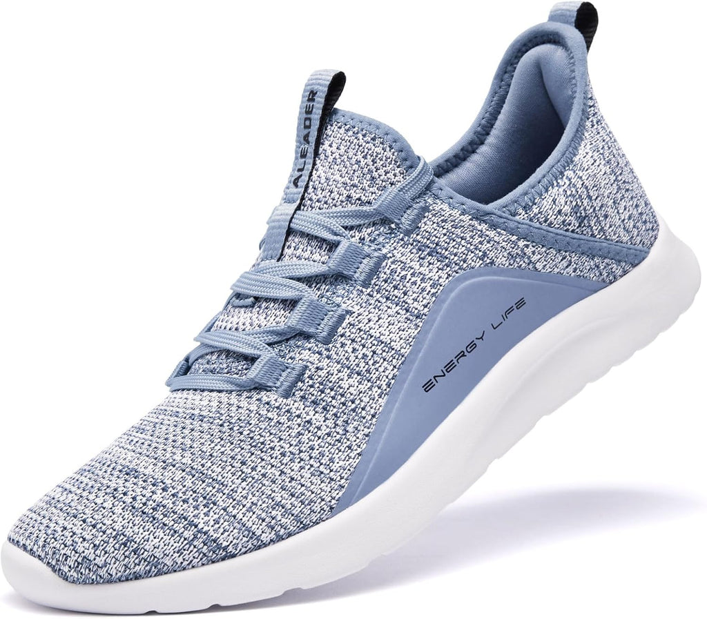 Women's Lightweight Slip-On Running Shoes - Breathable Upper and Non-Slip Sole for Cross Training - 6