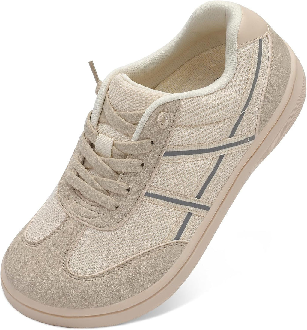 Women's Wide Toe Box Slip-On Sneakers - Zero Drop Sole, Cushioned Insole and Breathable Mesh - 6 Wide