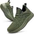 Women's Lightweight Running Sneakers - Lace-Up Fit, Removable Insole and Non-Slip Sole for Gym - 8