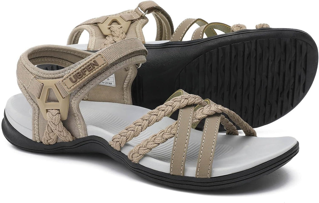 Women's Adjustable Strap Hiking Sandals - Arch Support, Lightweight Build for Beach and Camping - 7