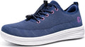 Women's Mesh Slip-On Walking Shoes - Adjustable Laces and Non-Slip Sole for Casual and Sport Wear - 6