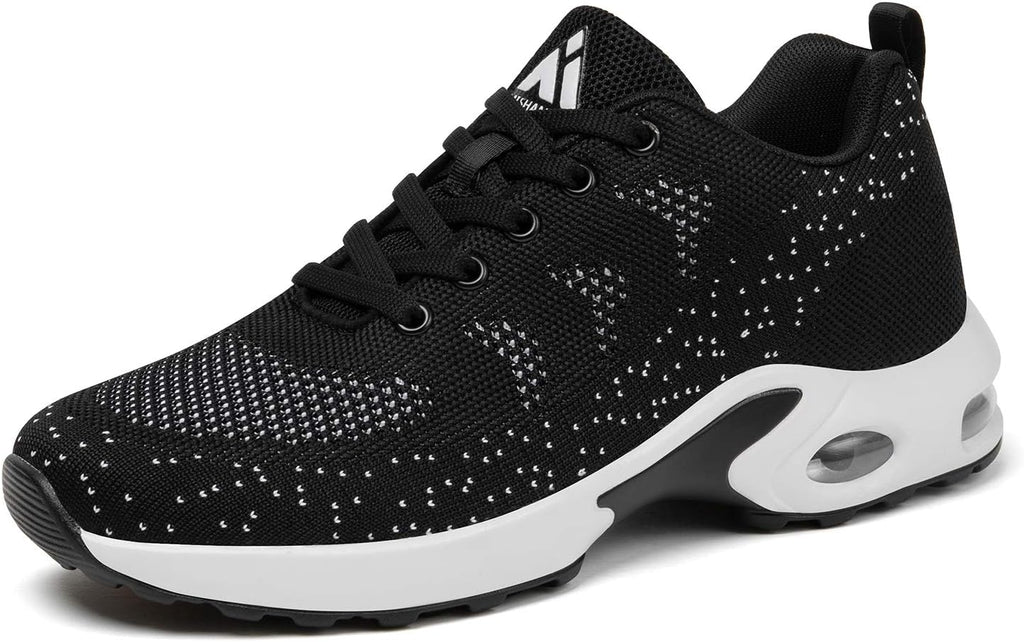 Women's Breathable Mesh Running Sneakers - Air Cushion Sole and Arch Support for Gym and Walking - 6