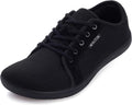 Women's Suede and Knit Barefoot Sneakers - Zero Drop Sole, Wide Fit and Machine Washable Upper - 6 Wide