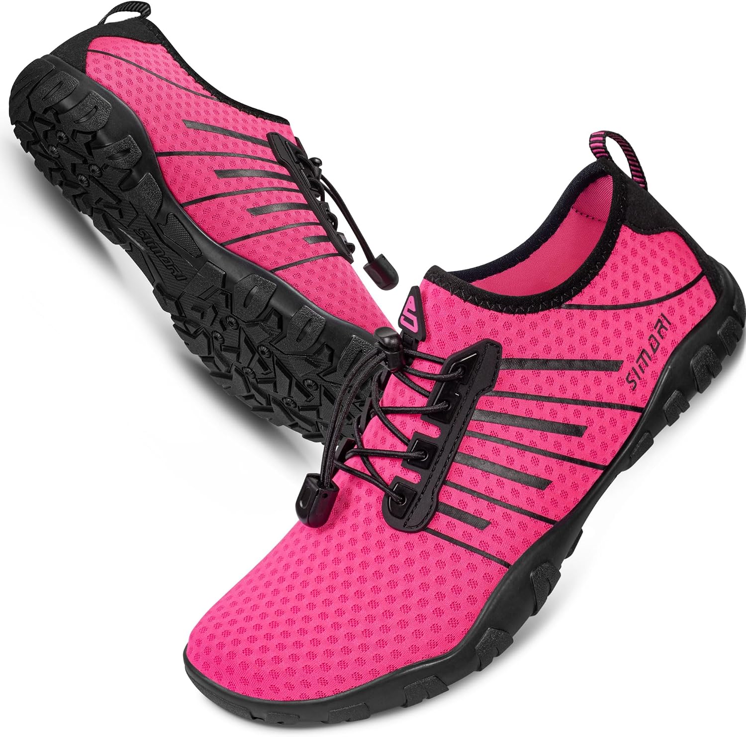 Unisex Quick Dry Aqua Socks - Barefoot Water Shoes with Non-Slip Sole for Swimming and Kayaking - 10 Women/8 Men