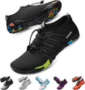 Unisex Quick Dry Aqua Socks - Barefoot Water Shoes with Non-Slip Sole for Swimming and Kayaking - 8 Women/6 Men