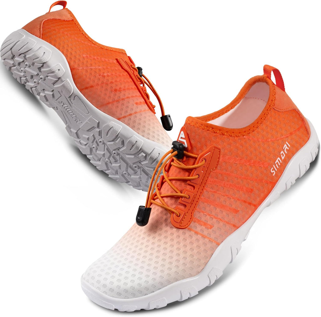 Unisex Quick Dry Aqua Socks - Barefoot Water Shoes with Non-Slip Sole for Swimming and Kayaking - 9 Women/7 Men
