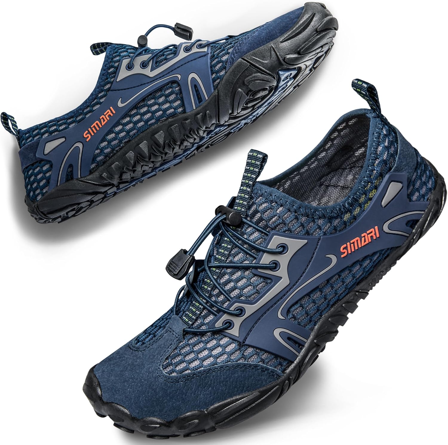 Unisex Quick Dry Aqua Socks - Barefoot Water Shoes with Non-Slip Sole for Swimming and Kayaking - 9 Women/7 Men