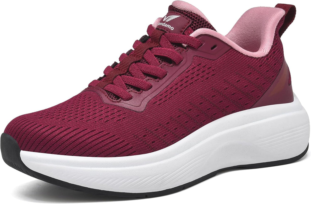 Women's Slip-On Walking Sneakers - Rebound Cushioning and Non-Slip Sole for Daily Wear - 6