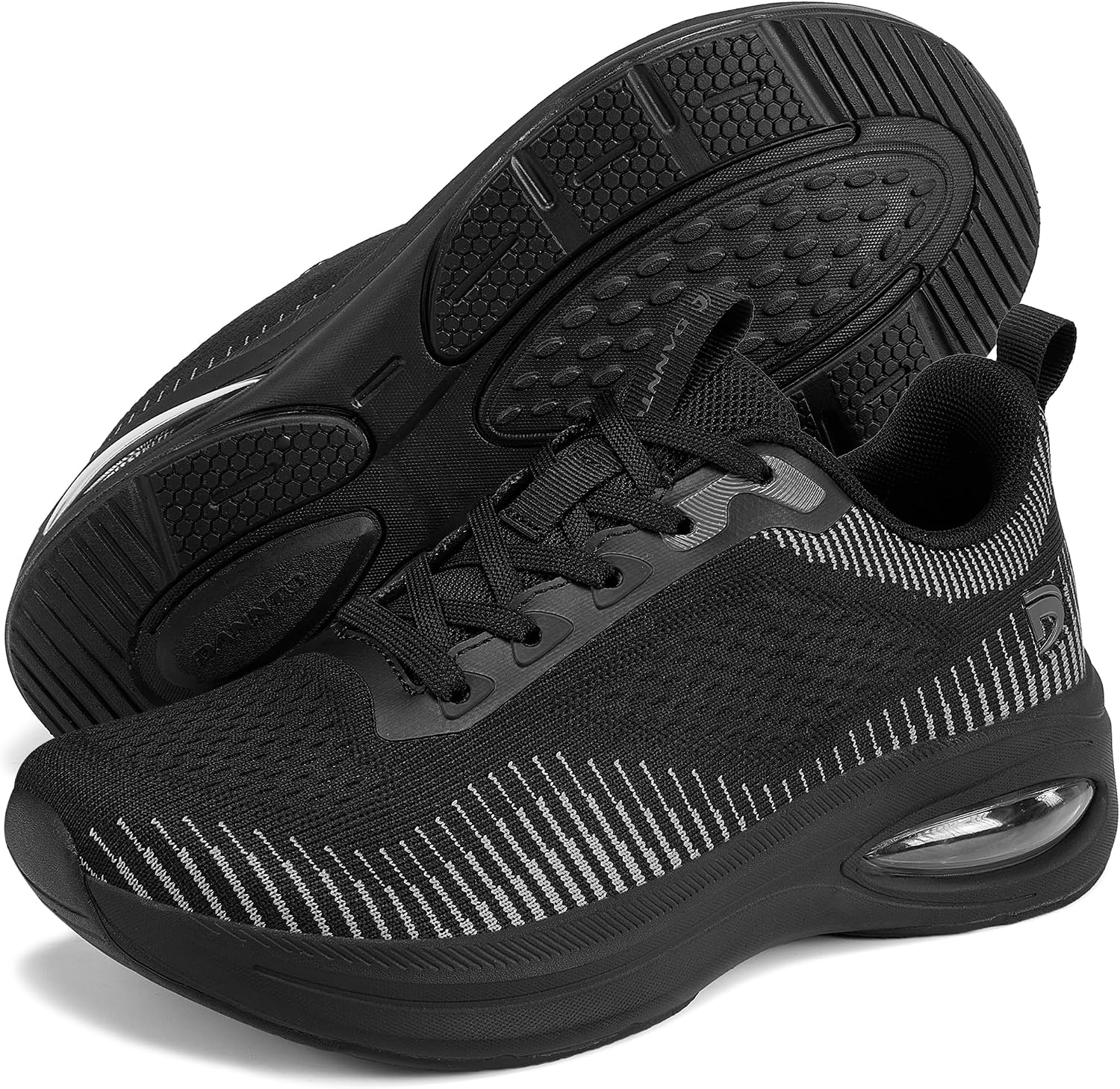 Women's Wide Toe Box Running Sneakers - Cushioned Midsole and Breathable Mesh for Commuting - 6 Wide