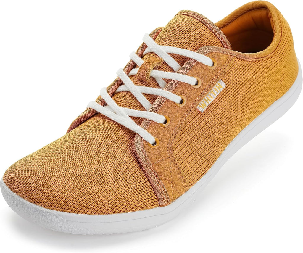 Women's Suede and Knit Barefoot Sneakers - Zero Drop Sole, Wide Fit and Machine Washable Upper - 7 Wide