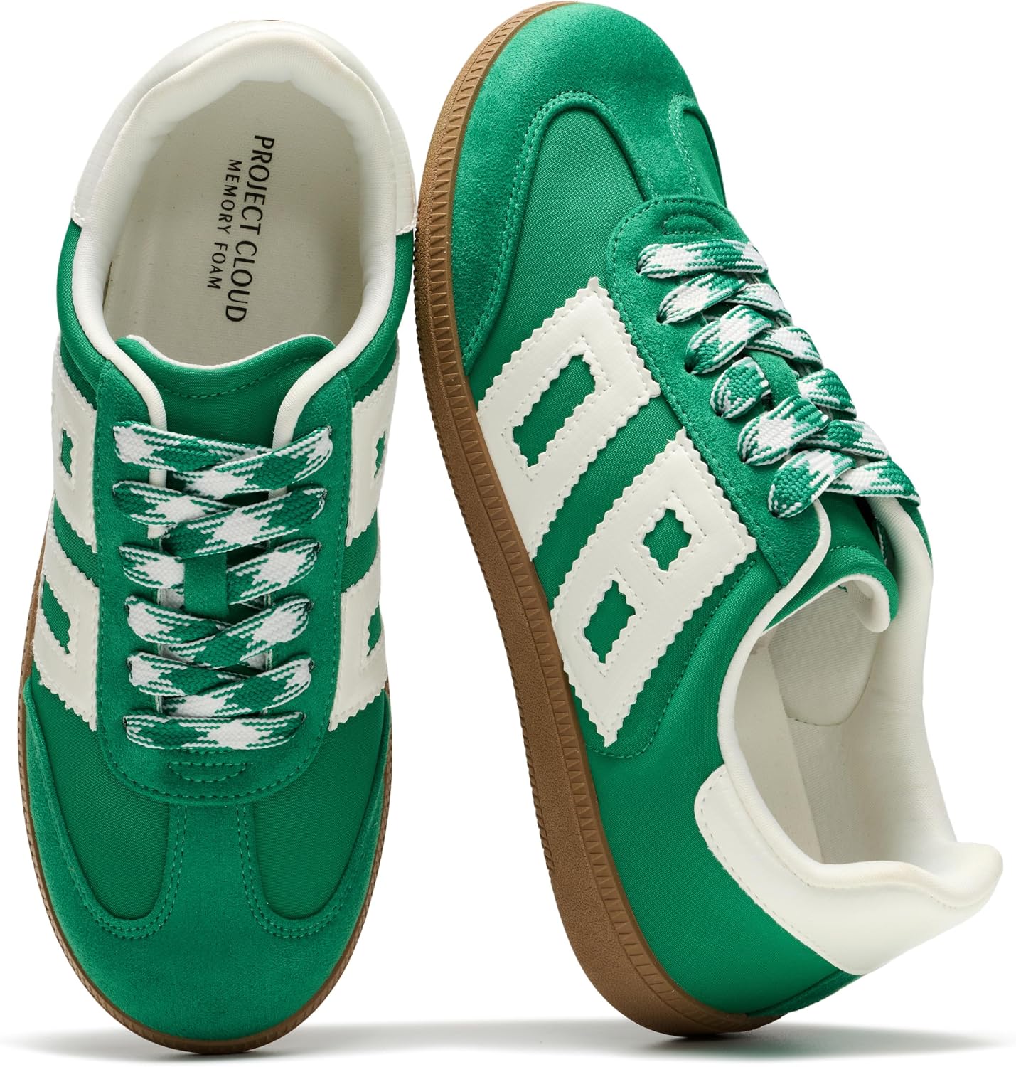 Women's Lace-Up Fashion Sneakers - Memory Foam Insole and Cushioned Collar for Casual Wear - 8